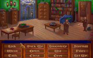 The Lost Files of Sherlock Holmes (DOS) screenshot: Office.