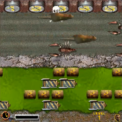 Vault Dash (Browser) screenshot: Killed by a huge rat