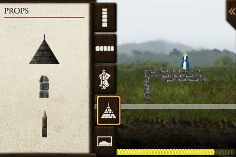 Crush the Castle (iPhone) screenshot: Make your own castle.