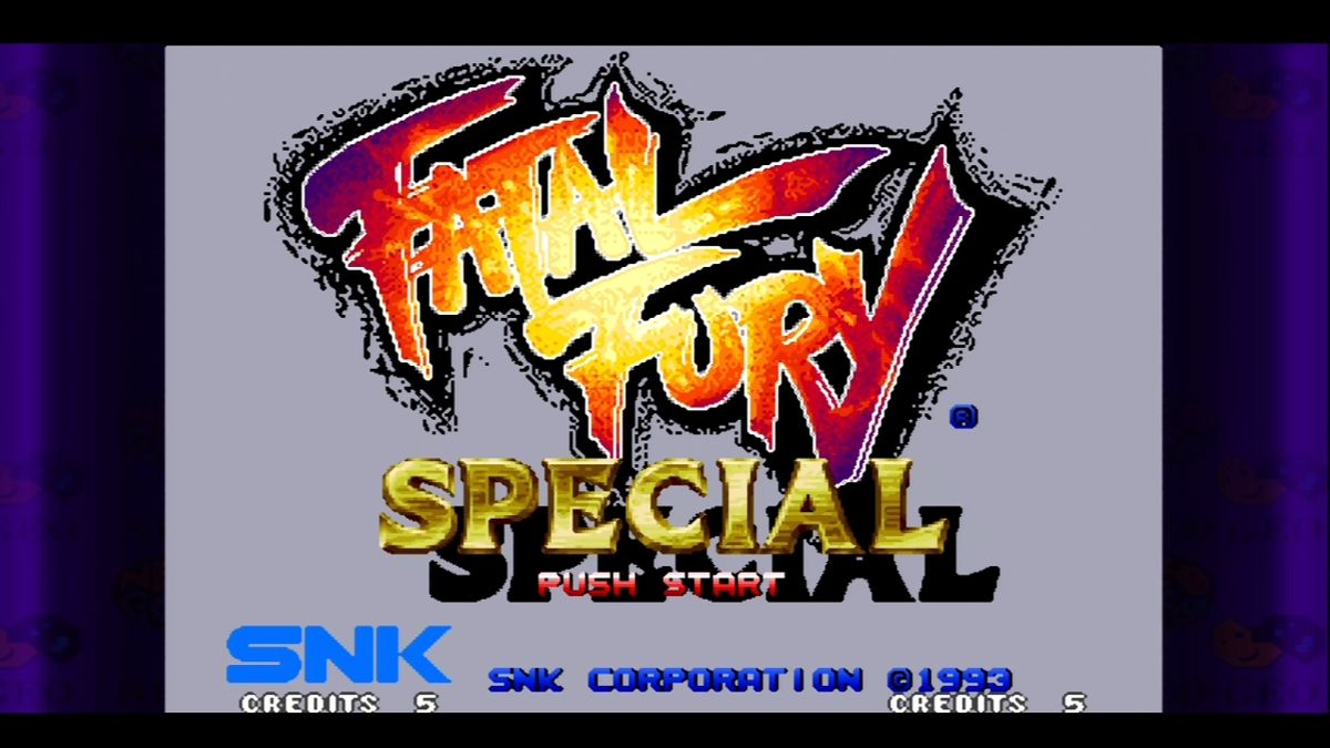 Fatal Fury Special (Xbox 360) screenshot: Emulated arcade title screen.