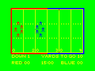 Football (TRS-80 CoCo) screenshot: Game start