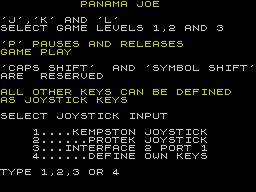 Montezuma's Revenge (ZX Spectrum) screenshot: The Title Screen.