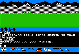 Swiss Family Robinson (Apple II) screenshot: Field.