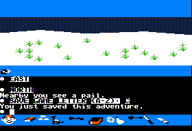 Swiss Family Robinson (Apple II) screenshot: Beach.