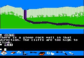 Swiss Family Robinson (Apple II) screenshot: Stream.