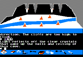 Swiss Family Robinson (Apple II) screenshot: Cave.