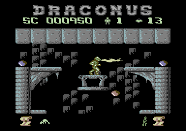 Draconus (Commodore 64) screenshot: Flamin'!