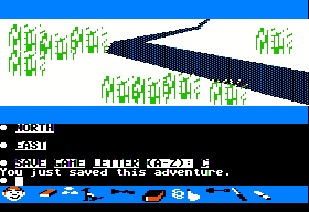 Swiss Family Robinson (Apple II) screenshot: River.