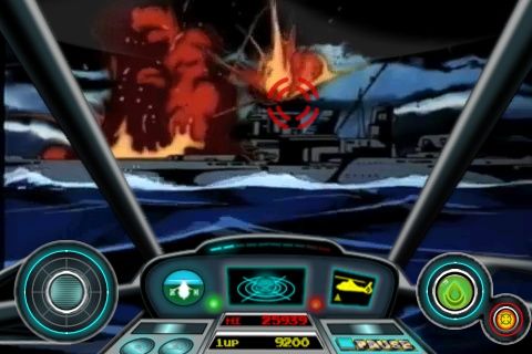 Cobra Command (iPhone) screenshot: I can destroy anything - even heavily armored ships.