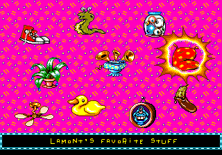 ToeJam & Earl in Panic on Funkotron (Genesis) screenshot: Collected all Lamont's favorite stuff. Awesome!