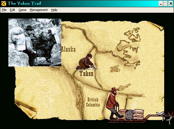 The Yukon Trail (Windows 3.x) screenshot: A bit of history