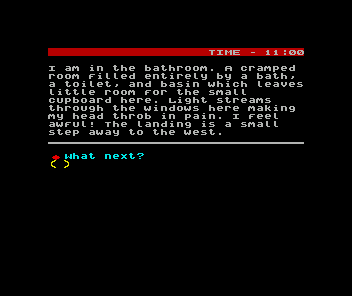 Get Me to the Church on Time! (ZX Spectrum) screenshot: The first game screen
