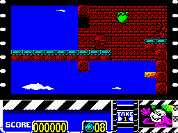 Stuntman Seymour (ZX Spectrum) screenshot: Seymour decides to become an anarchist assassin.