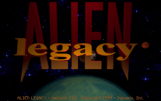 Alien Legacy (DOS) screenshot: Title screen (Floppy Disk version)