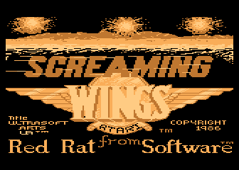 Screaming Wings (Atari 8-bit) screenshot: Loading screen