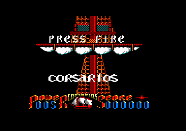 Corsarios (Amstrad CPC) screenshot: Title screen for part 2