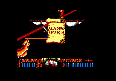 Corsarios (Amstrad CPC) screenshot: Game over