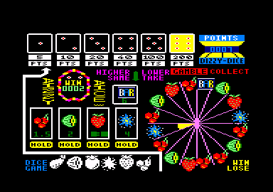 Dizzy Dice (Amstrad CPC) screenshot: I gambled.