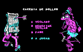 Mortadelo y Filemón II: Safari Callejero (DOS) screenshot: Main menu