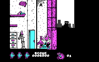 Mortadelo y Filemón II: Safari Callejero (DOS) screenshot: The elevator