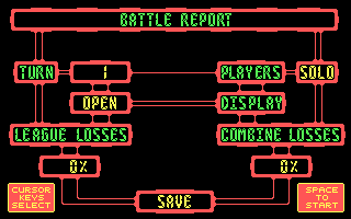 Firezone (DOS) screenshot: Battle report.