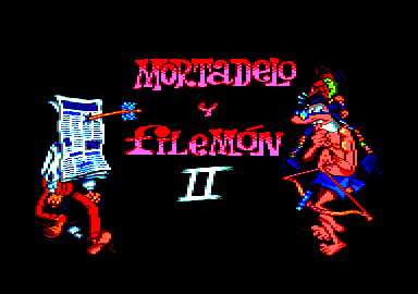 Mortadelo y Filemón II: Safari Callejero (Amstrad CPC) screenshot: Title screen