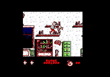 Mortadelo y Filemón II: Safari Callejero (Amstrad CPC) screenshot: Catching hens