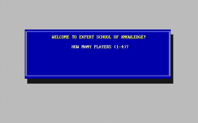 Expert Common Knowledge (DOS) screenshot: How many players?