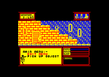 Streaker (Amstrad CPC) screenshot: I want to pick up this object.
