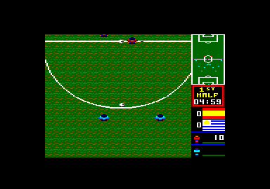 Mundial de Fútbol (Amstrad CPC) screenshot: The match begins