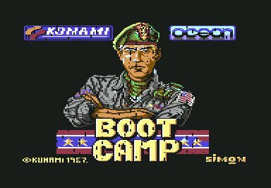 Boot Camp (Commodore 64) screenshot: Title screen (US version)