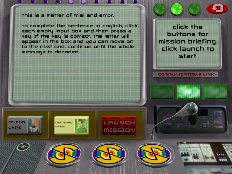 Captain Scarlet: In the Shadow of Fear (Windows) screenshot: The description of our task in the first mission