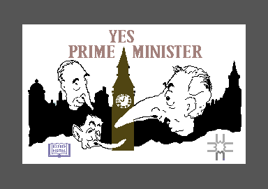 Yes Prime Minister: The Computer Game (Commodore 64) screenshot: Title screen