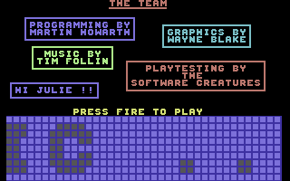 Raw Recruit (Commodore 64) screenshot: Credits