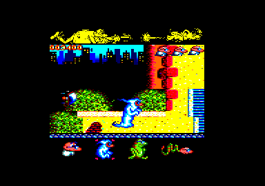 Mortadelo y Filemón II: Safari Callejero (Amstrad CPC) screenshot: Level 2: Mortadelo the ghost