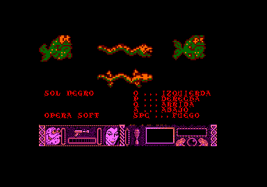 Screenshot of Sol Negro (Amstrad CPC, 1988) - MobyGames