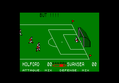 SuperStar Soccer (Amstrad CPC) screenshot: GOOOOOAL!