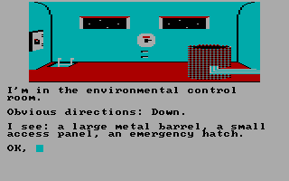 Trekboer (DOS) screenshot: The environmental control room