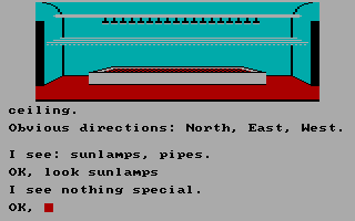 Trekboer (DOS) screenshot: Hmm, sunlamps...nothing special