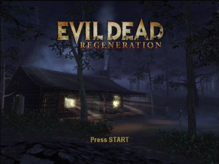 Evil Dead: Regeneration (Xbox) screenshot: The shack is back in the title screen!