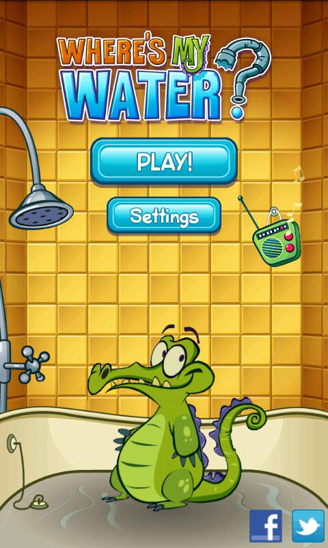 Where's My Water? (Android) screenshot: Title screen