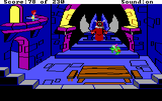 The Black Cauldron (DOS) screenshot: The Horned King and Creeper.