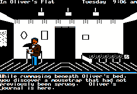 The Scoop (Apple II) screenshot: Found Oliver's journal.