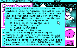 Gumboots Australia (DOS) screenshot: This is totally taking advantage of your staff.