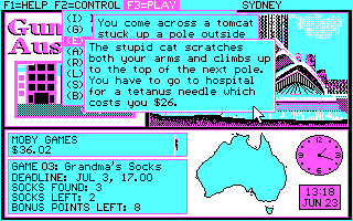 Gumboots Australia (DOS) screenshot: Trying to be a good samaritan can have its setbacks.