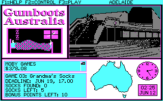 Gumboots Australia (DOS) screenshot: Sleepy time.