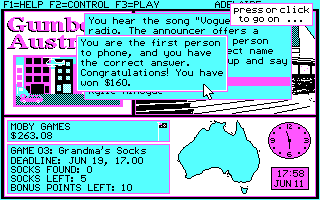 Gumboots Australia (DOS) screenshot: Easy money!