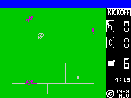 Kick Off (ZX Spectrum) screenshot: Not even close.