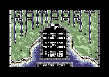 Rampart (Commodore 64) screenshot: Title screen and credits