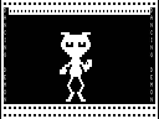 Screenshot of Dancing Demon (TRS-80, 1980) - MobyGames